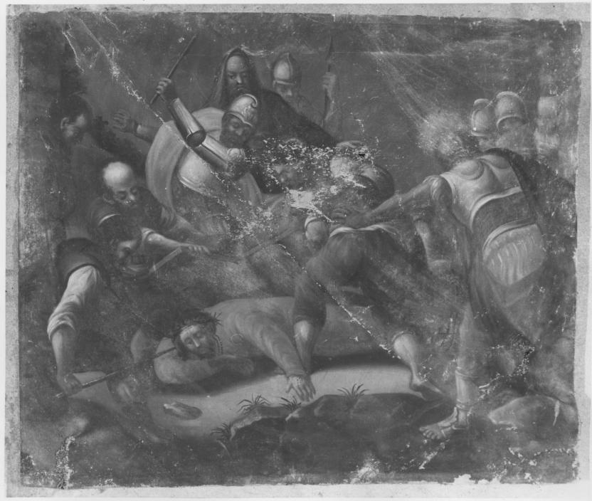 Cristo cade sotto la croce (Via Crucis, ciclo) - ambito Italia meridionale (seconda metà sec. XVIII)