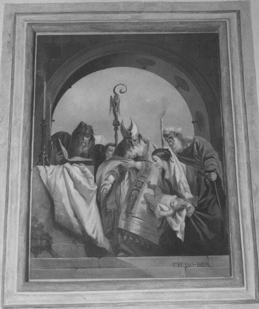 Presentazione di Gesù al Tempio (dipinto) di Russo Amedeo (secondo quarto sec. XX)