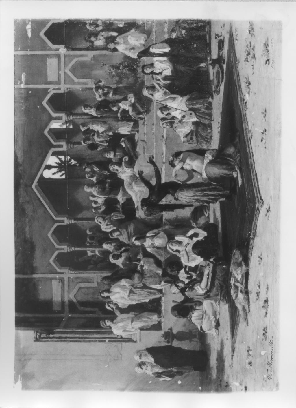 Il ballo dell'ape, scena campestre (dipinto) di Marinelli Vincenzo (sec. XIX)