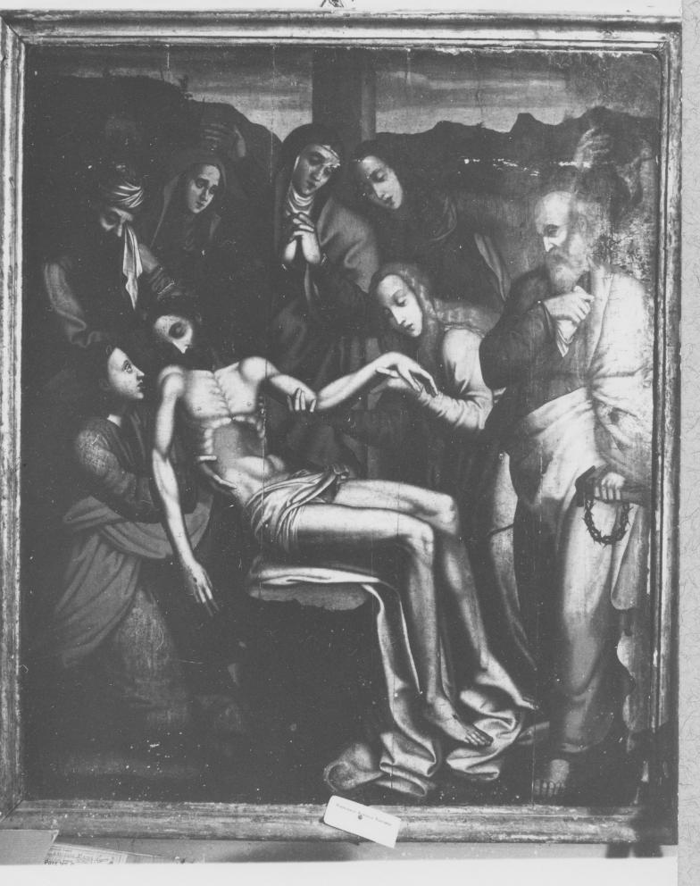 compianto sul Cristo morto (dipinto) di Stabile Antonio (attribuito) (seconda metà sec. XVI)