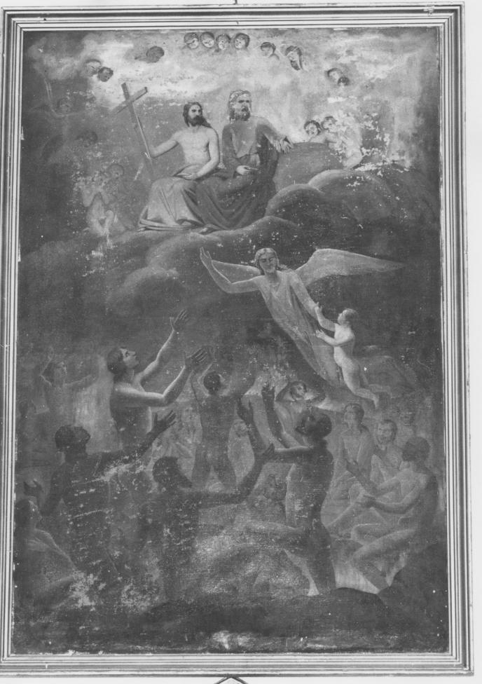 SS. Trinità che salva le anime (dipinto) - ambito lucano (secc. XIX/ XX)