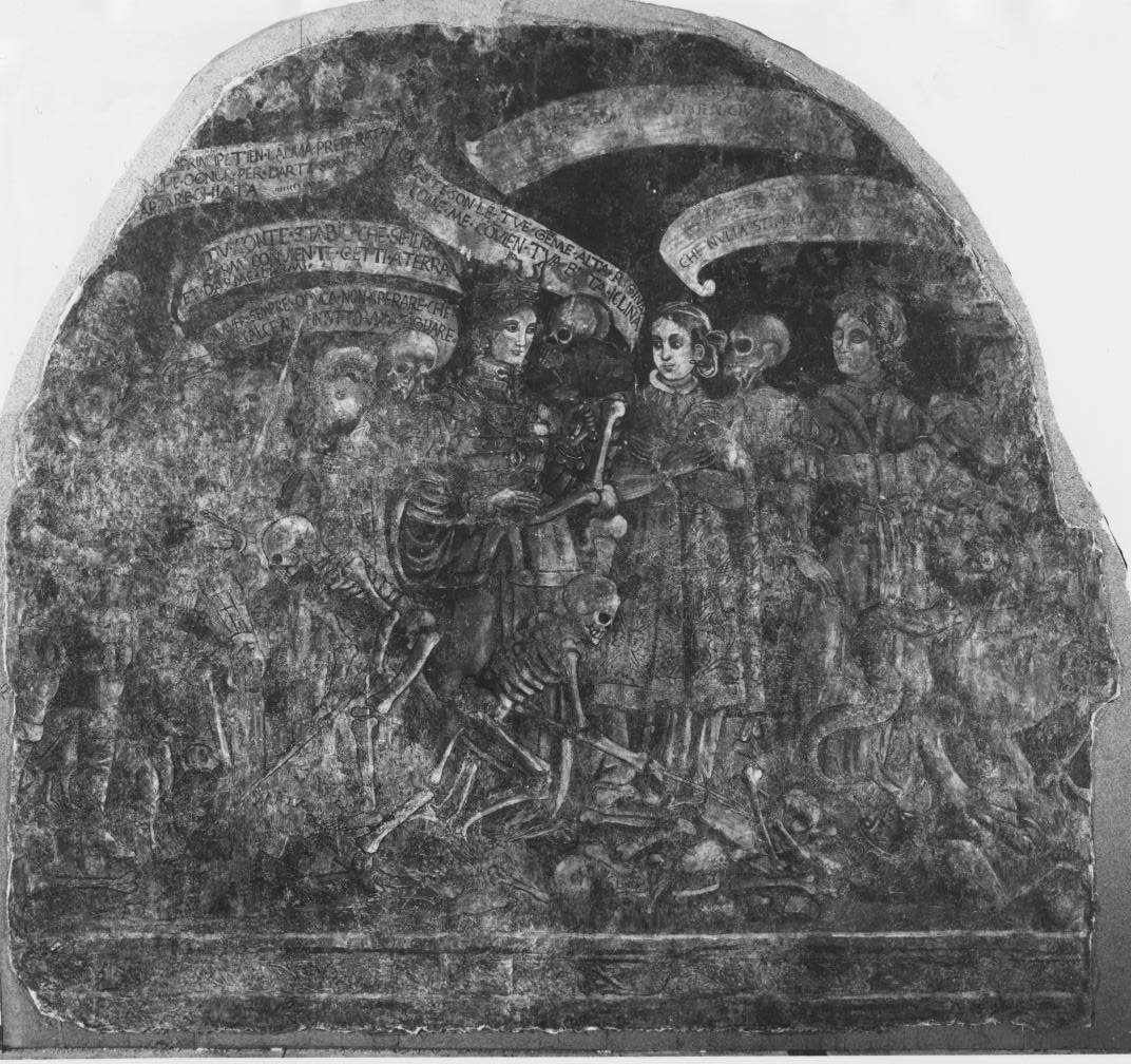 trionfo della Morte (dipinto, ciclo) di Todisco Giovanni (attribuito) (sec. XVI)