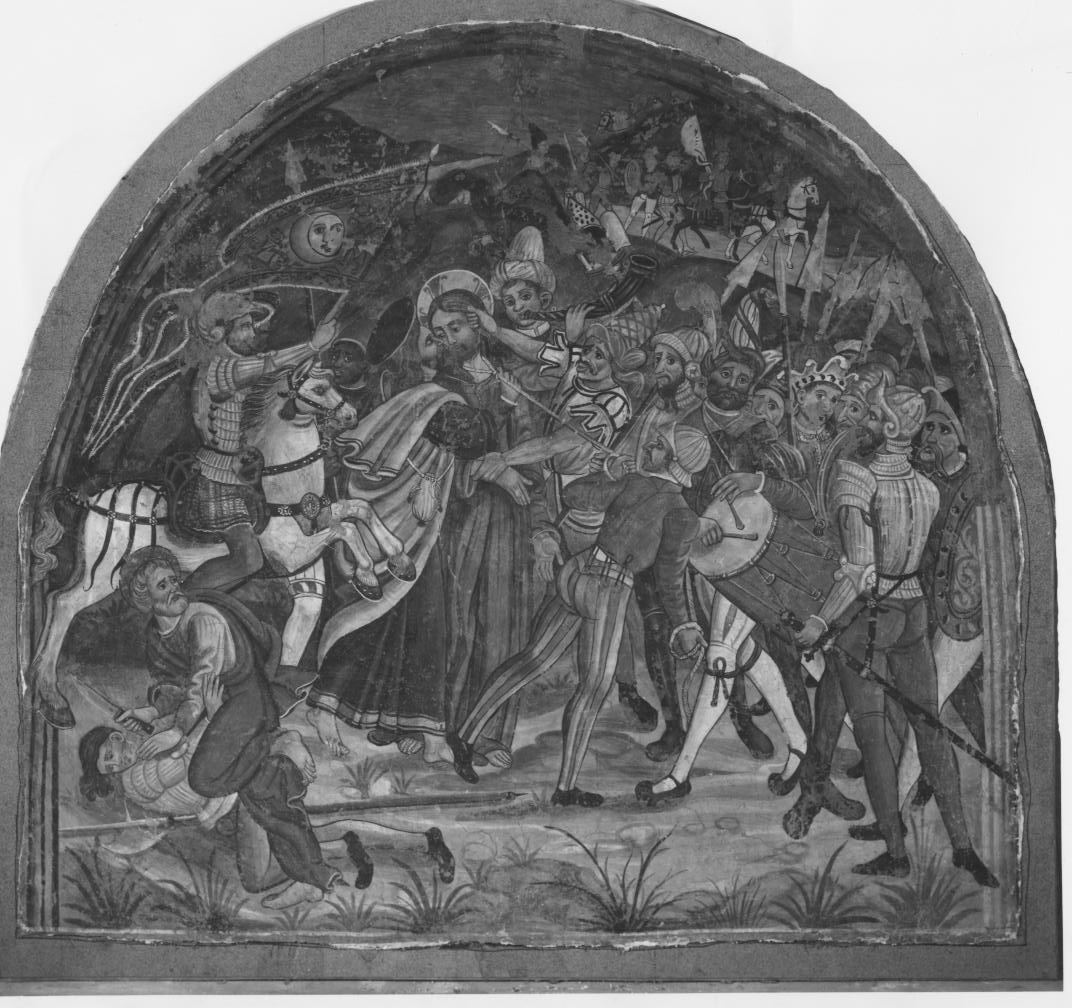 cattura di Cristo (dipinto, ciclo) di Todisco Giovanni (attribuito) (sec. XVI)