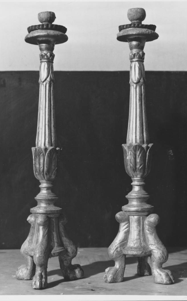 candeliere, serie - bottega lucana (prima metà sec. XIX)