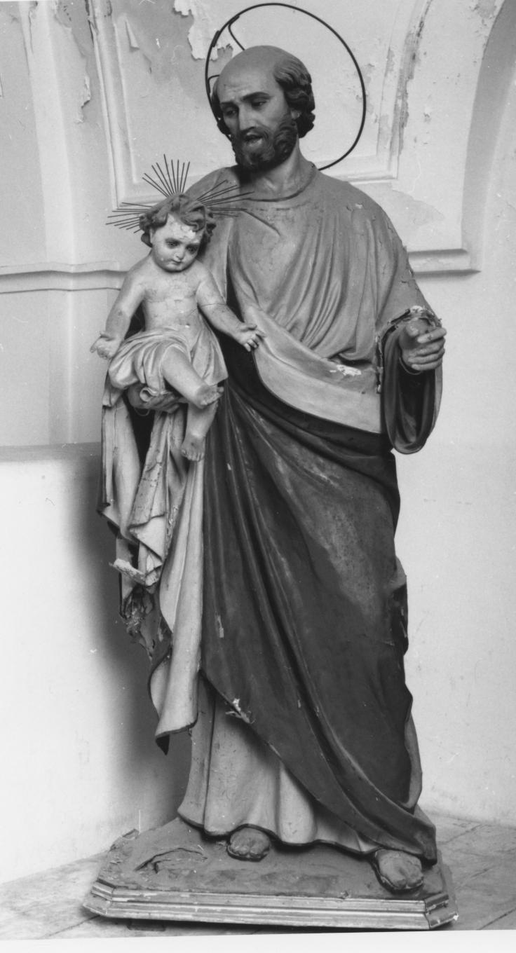 San Giuseppe e Gesù Bambino (statua) - bottega Italia meridionale (seconda metà sec. XIX)