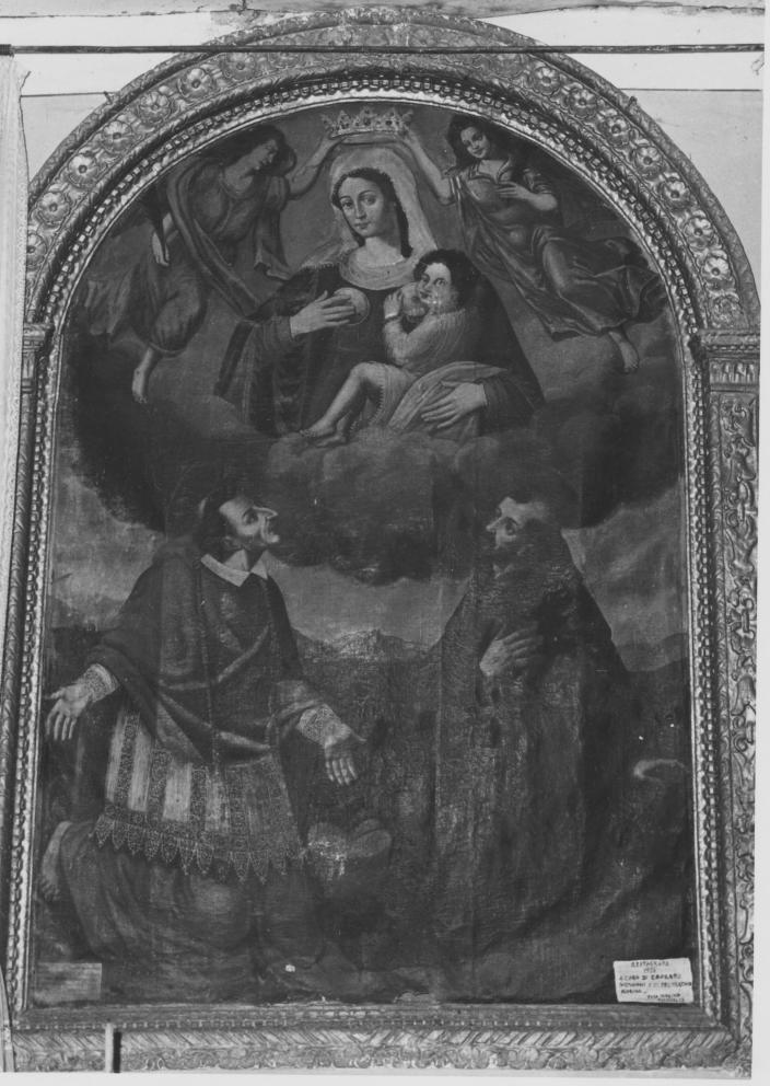 Santa Maria delle Grazie e Santi, Incoronazione di Maria Vergine e Santi (dipinto) - ambito Italia meridionale (sec. XVII)