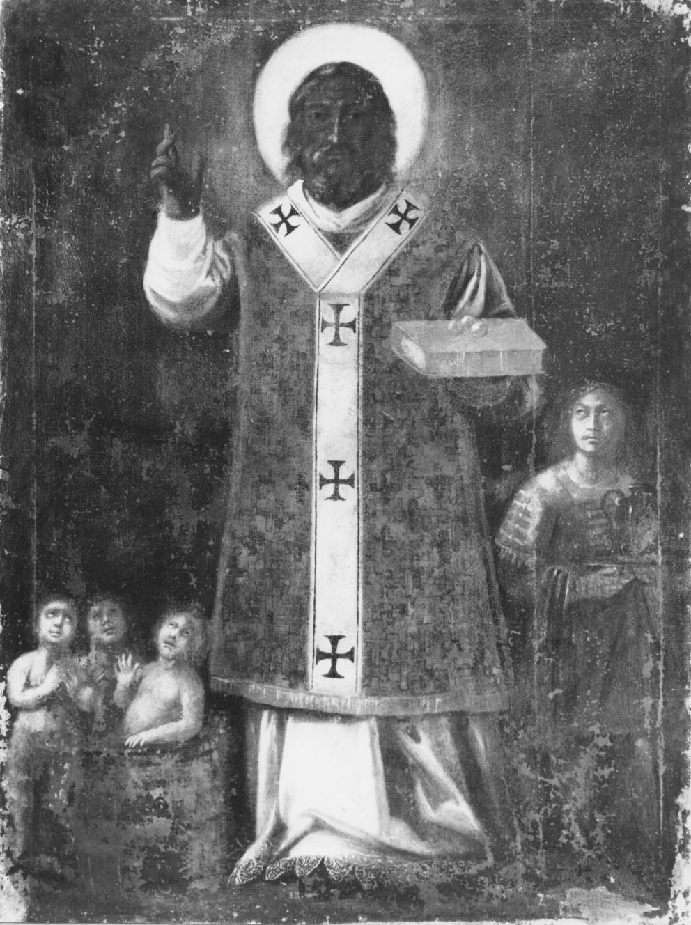 San Nicola di Mira (dipinto) di Conversi Vito Antonio (bottega) (metà sec. XVIII)