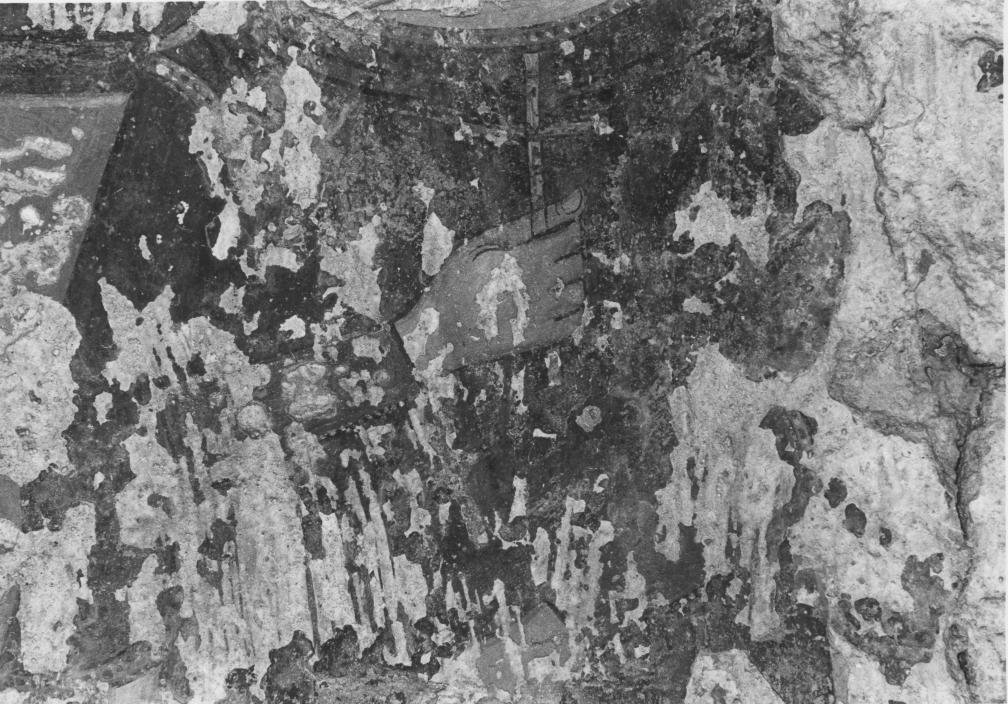 santo soldato (dipinto, frammento) - ambito Italia meridionale (fine/inizio secc. XII/ XIII)
