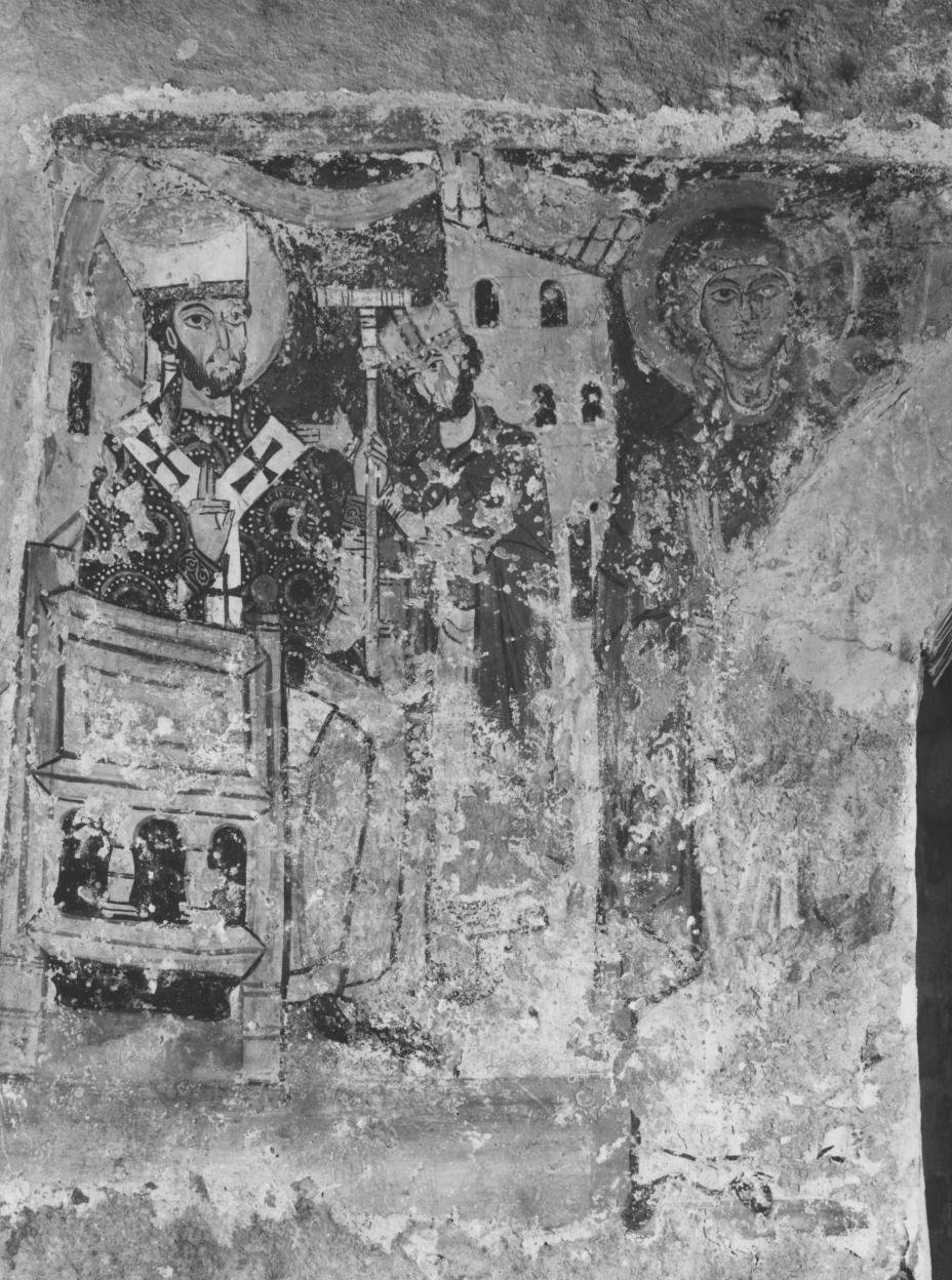 Santa Caterina e un episodio della sua vita (dipinto) - ambito Italia meridionale (sec. XIII)