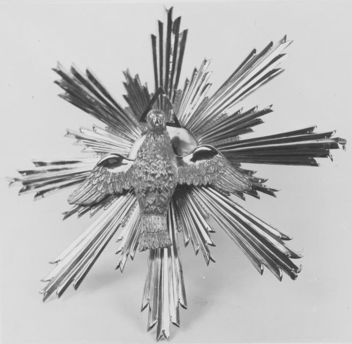 colomba dello Spirito Santo (colomba battesimale) di Pane Michele (attribuito) (sec. XIX)