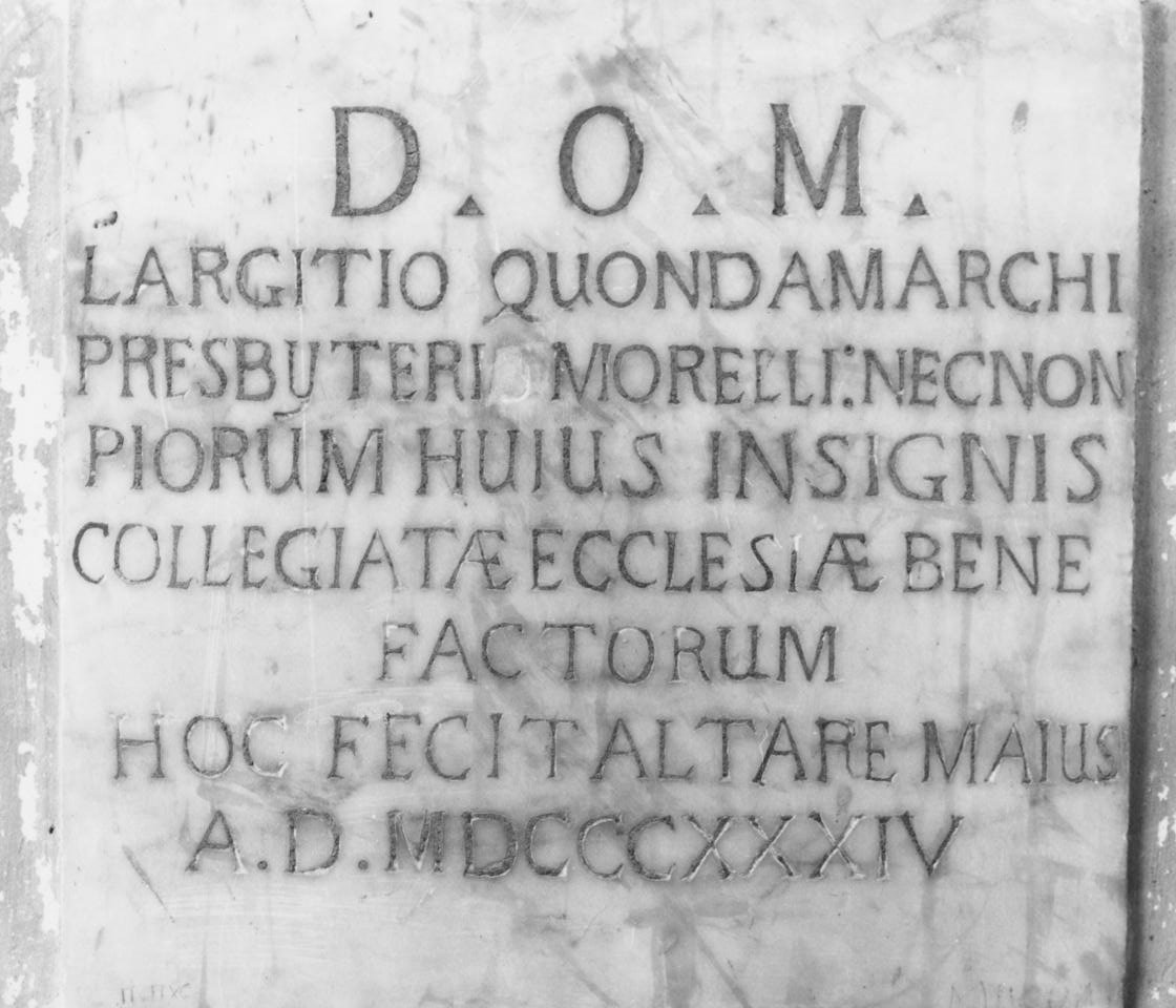 lapide - bottega Italia meridionale (sec. XIX)