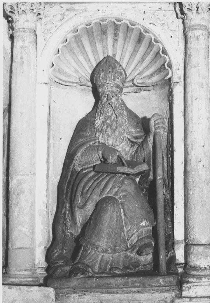 Sant'Agostino (scultura) - bottega Italia meridionale (prima metà sec. XVII)