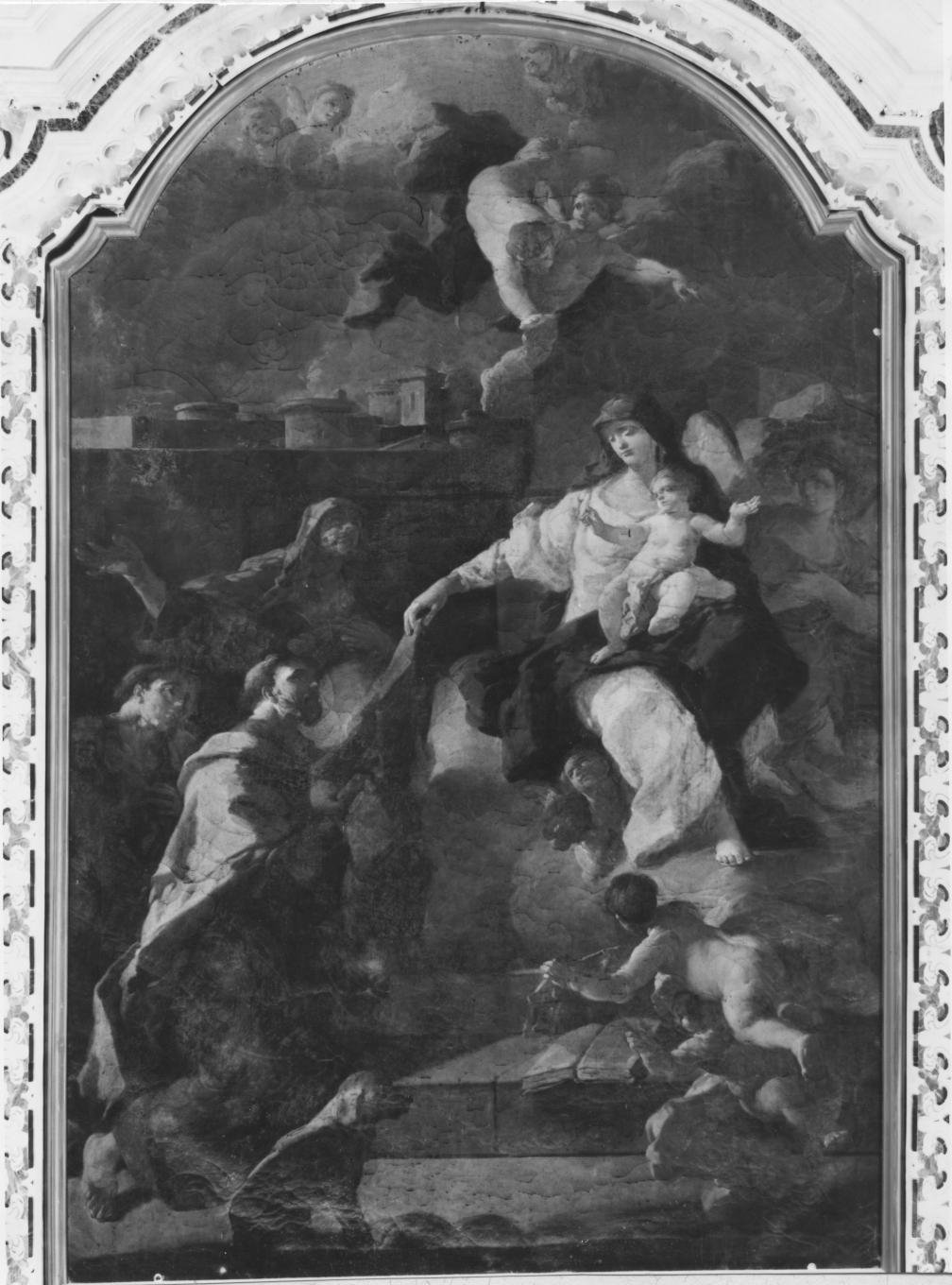 Madonna con Bambino e San Domenico (dipinto) di Mondo Domenico (attribuito) (seconda metà sec. XVII)