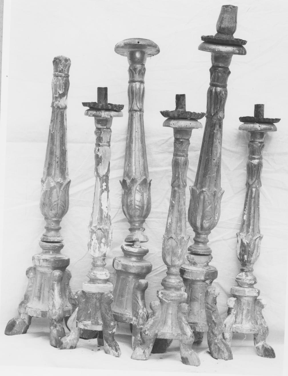 candelabro, serie - bottega Italia meridionale (sec. XVIII)