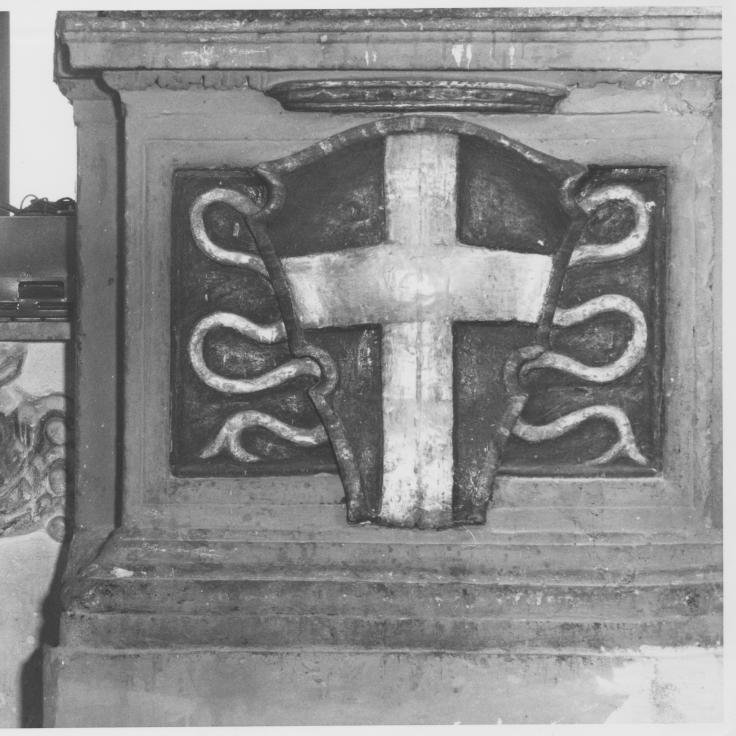 stemma (decorazione plastico-pittorica) - bottega Italia meridionale (seconda metà sec. XVII)