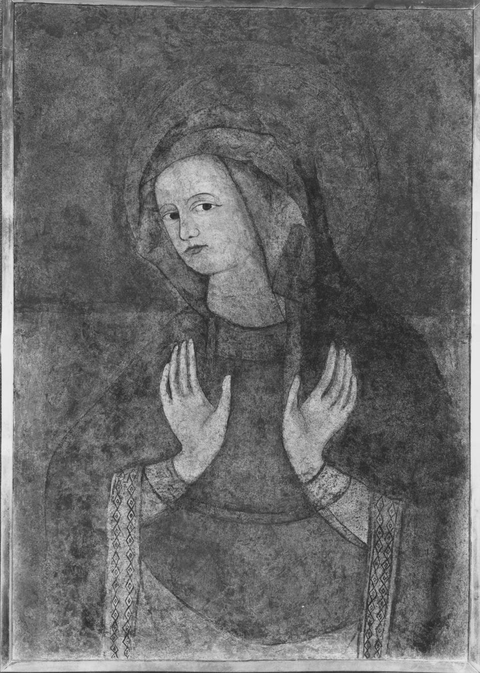 Madonna annunciata (pala d'altare, frammento) - ambito Italia meridionale (seconda metà sec. XV)