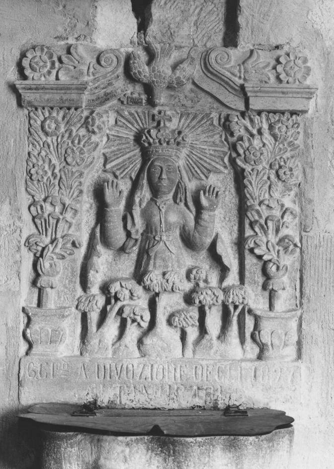 Madonna di Picciano (decorazione plastica) - bottega Italia meridionale (sec. XIX)