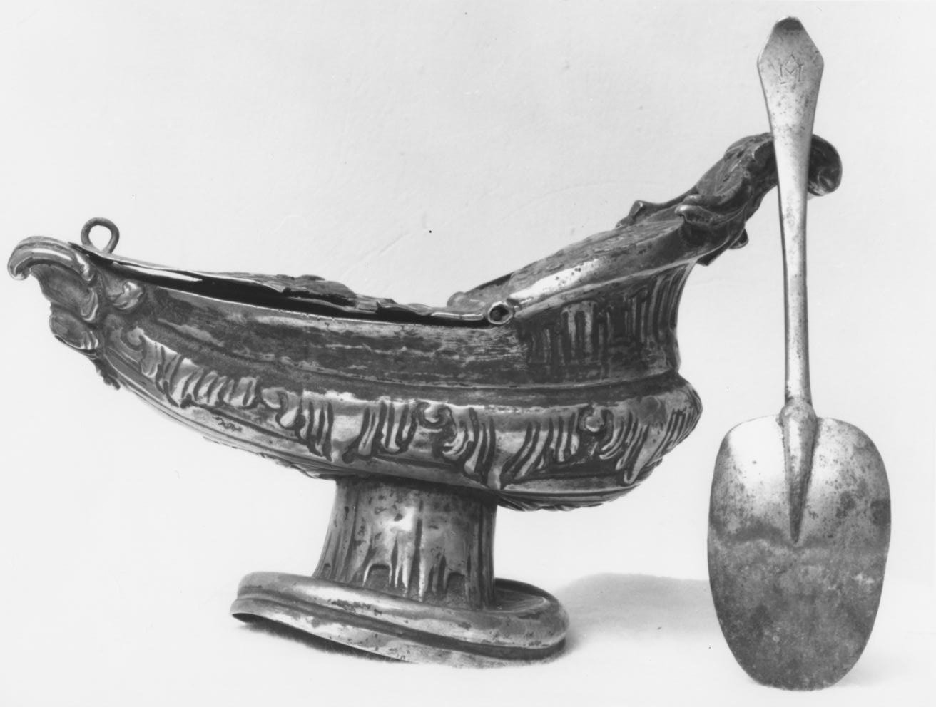 navicella portaincenso - a lucerna - bottega napoletana (sec. XIX)