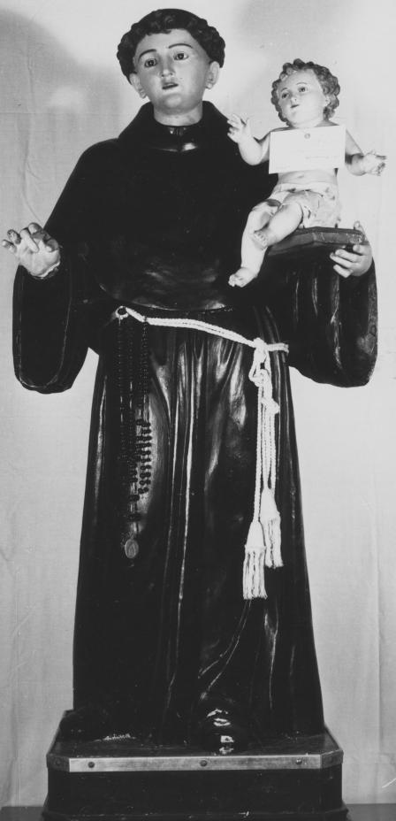 Sant'Antonio da Padova con il bambino (statua) - bottega Italia meridionale (fine/inizio secc. XVIII/ XIX)