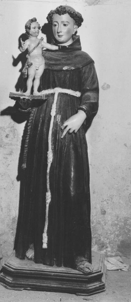 Sant'Antonio da Padova con il bambino (statua) - bottega lucana (fine/inizio secc. XVII/ XVIII)