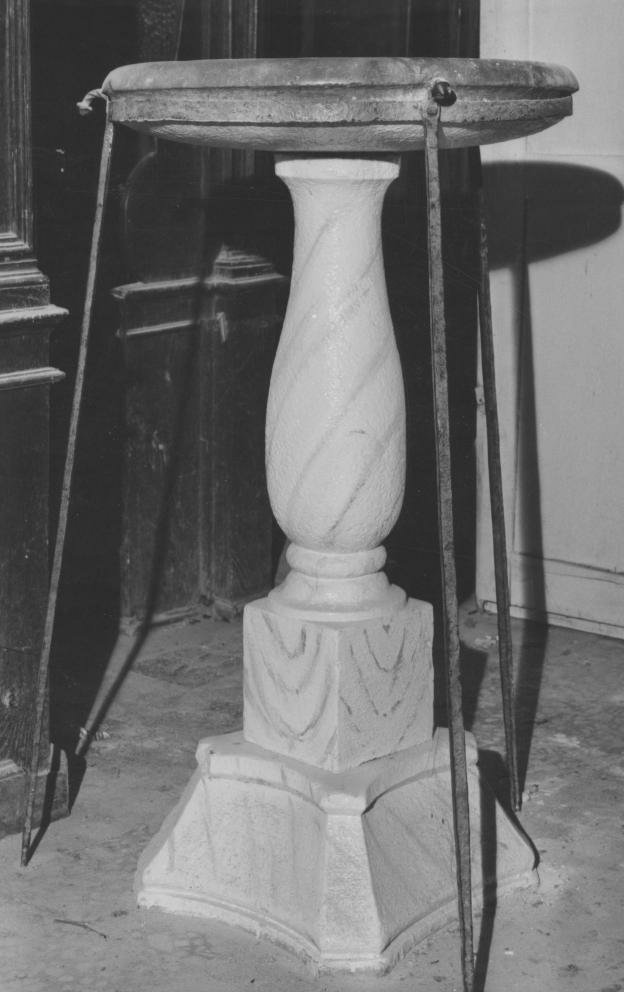 acquasantiera - a fusto - bottega lucana (sec. XVIII)