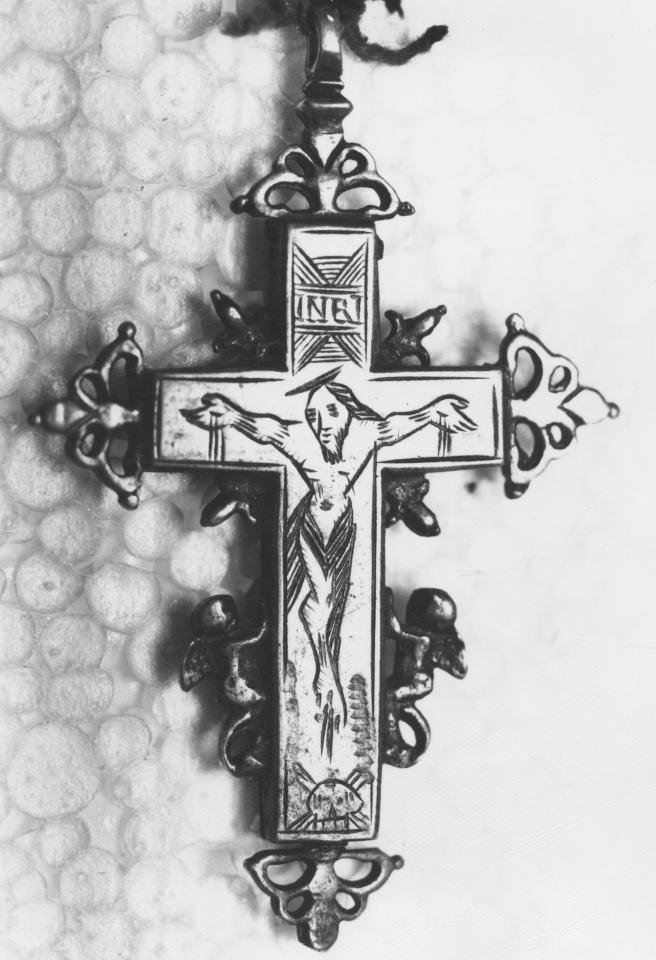 reliquiario - a croce - bottega napoletana (seconda metà sec. XVIII)