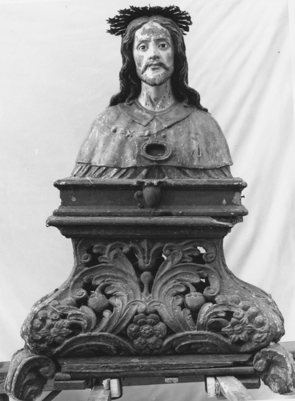 reliquiario - a busto - bottega lucana (fine sec. XVII)