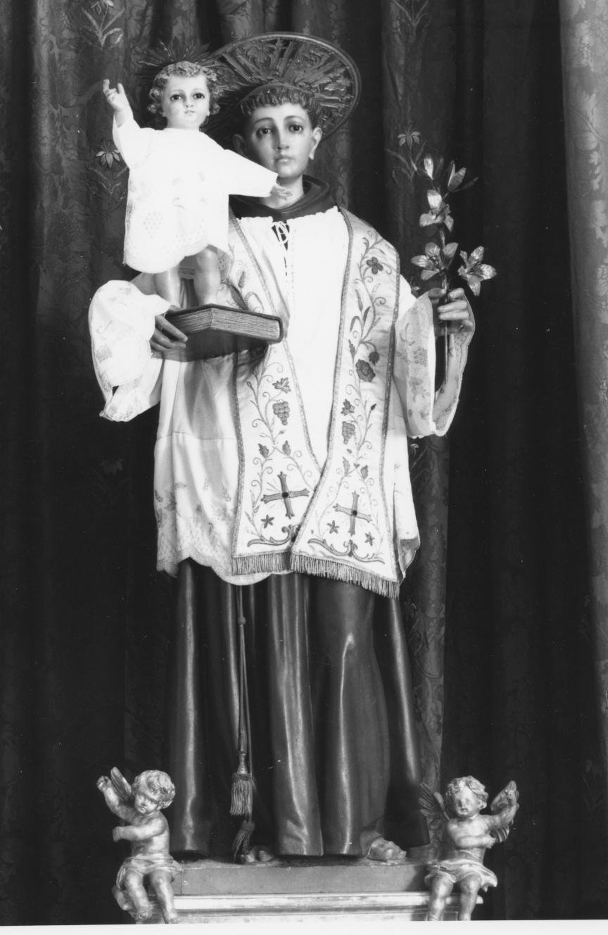 Sant'Antonio da Padova con il bambino (statua) di Zanazio R (attribuito) (prima metà sec. XX)