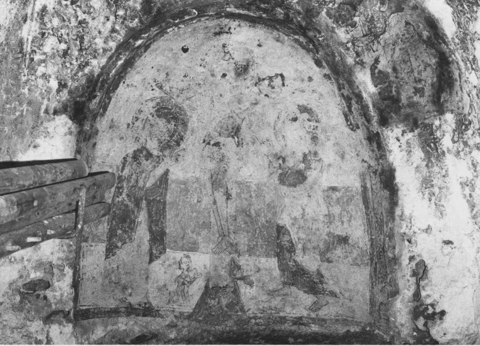 Crocifissione (dipinto, frammento) - ambito Italia meridionale (sec. XIV)