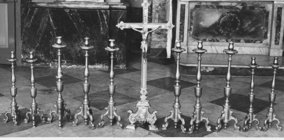 croce d'altare, elemento d'insieme - bottega Italia meridionale (seconda metà sec. XIX)