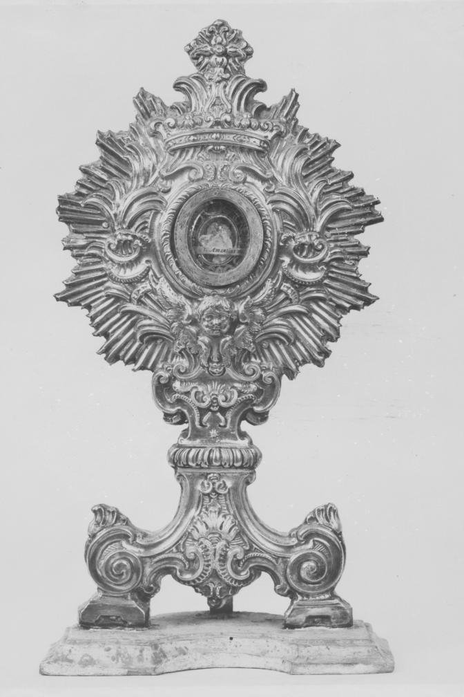 reliquiario - a ostensorio - bottega napoletana (sec. XVIII)