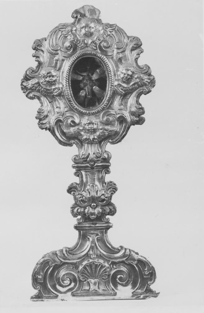 reliquiario - a ostensorio, serie - bottega napoletana (sec. XVIII)