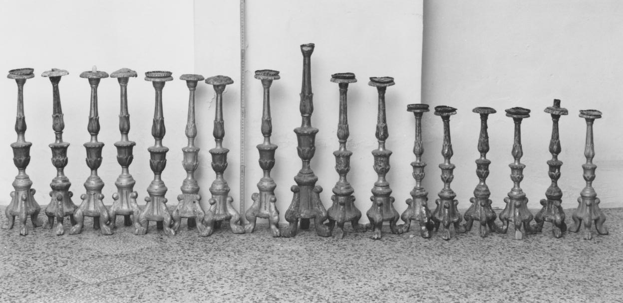 candeliere, serie - bottega napoletana (prima metà sec. XIX)