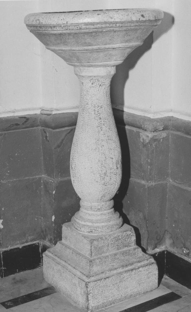 acquasantiera - a fusto - bottega lucana (sec. XVIII)