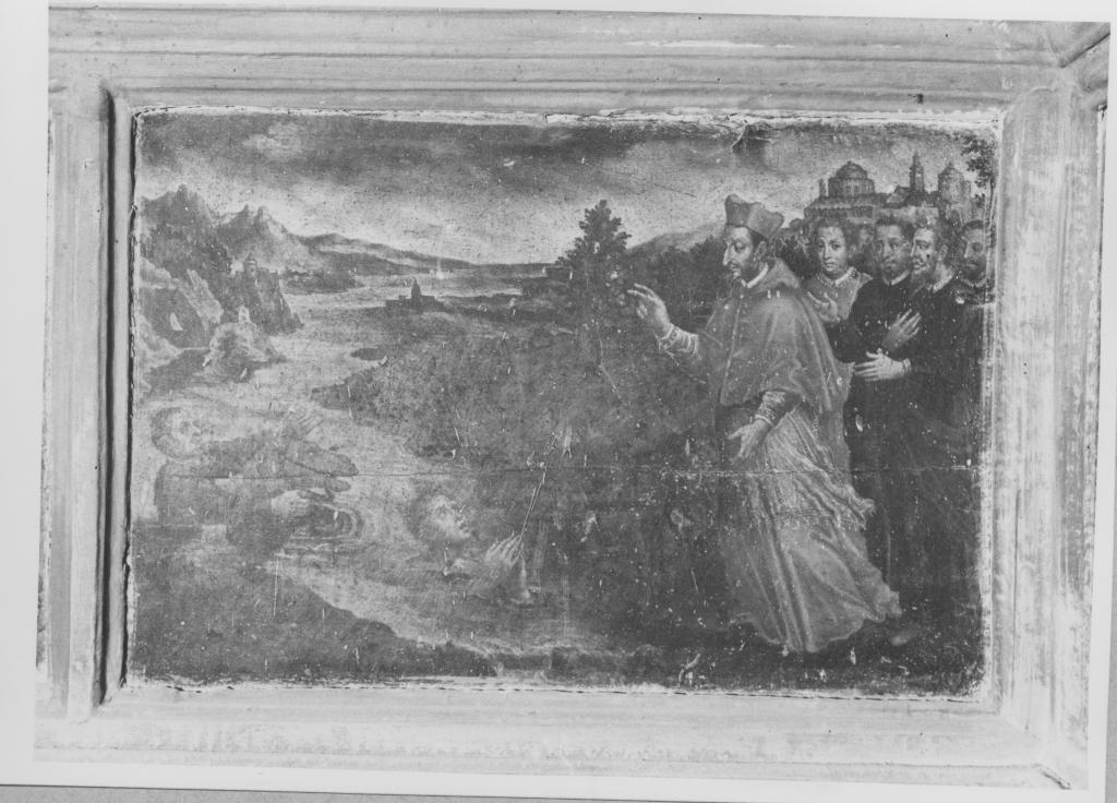 San Carlo Borromeo soccorre gli alluvionati (dipinto) di Oppido Giovanni Donato (sec. XVII)