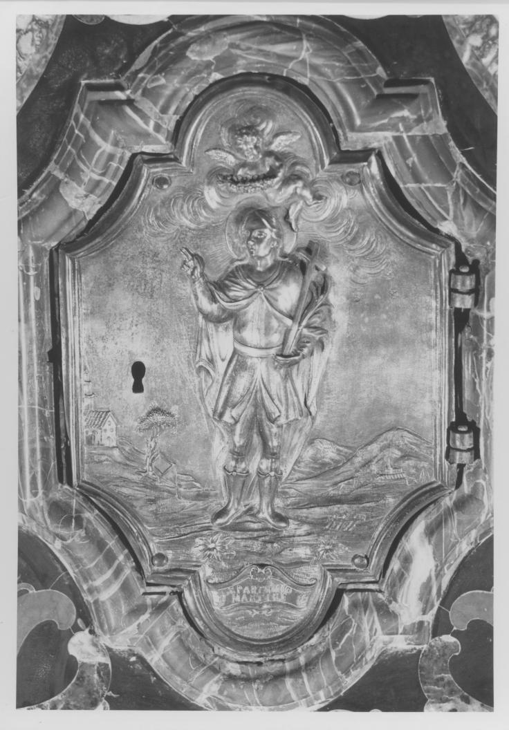 San Partenio (sportello) - manifattura napoletana (sec. XVIII)