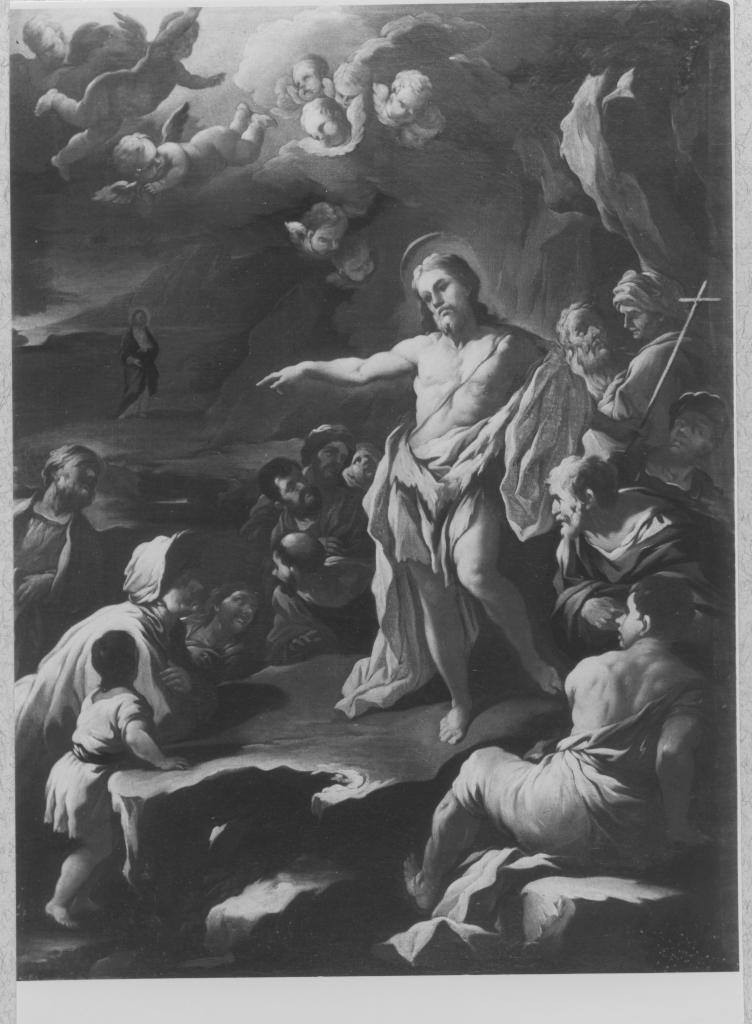 Predica del Battista (dipinto) di Giordano Luca (scuola) (fine/inizio secc. XVII/ XVIII)