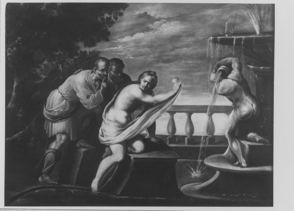 Susanna e i vecchioni (dipinto) di De Simone Niccolò (attribuito) (terzo quarto sec. XVII)