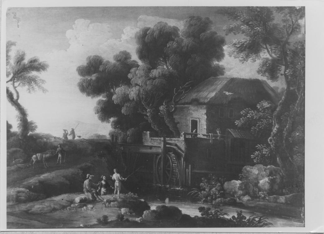 Paesaggio con mulino (dipinto) - ambito napoletano (prima metà sec. XVIII)