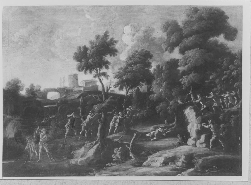 Scena di briganti (dipinto) di Martoriello Gaetano (maniera) (secc. XVII/ XVIII)