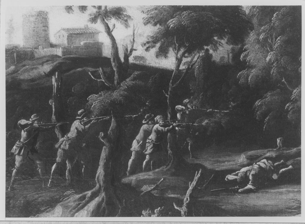 Scena di briganti (dipinto) di Martoriello Gaetano (maniera) (secc. XVII/ XVIII)