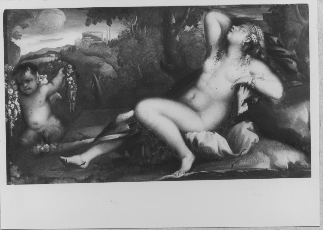 Venere dormiente (dipinto) di Giordano Luca (scuola) (fine/inizio secc. XVII/ XVIII)