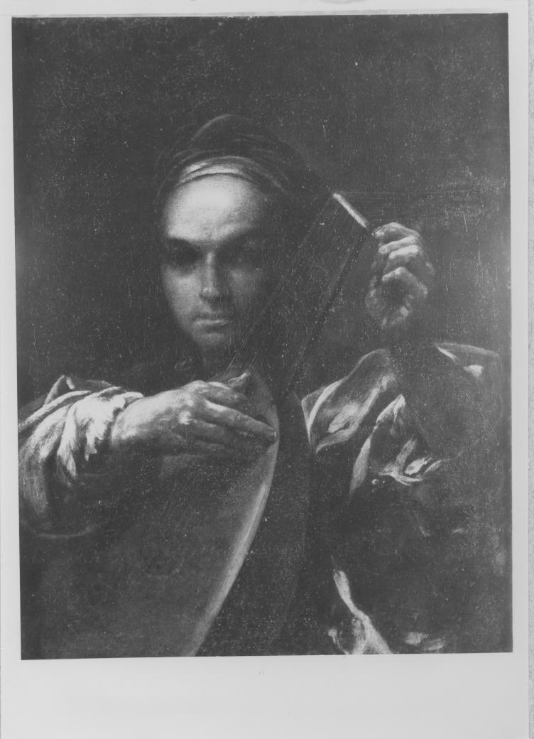 Suonatore di liuto (dipinto) di Crespi Giuseppe Maria detto Spagnolo (attribuito) (inizio sec. XVIII)