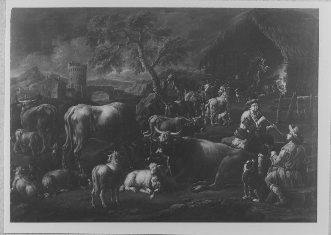 Fiera di animali (dipinto) di Roos Philipp Peter detto Rosa da Tivoli (maniera) (sec. XVIII)