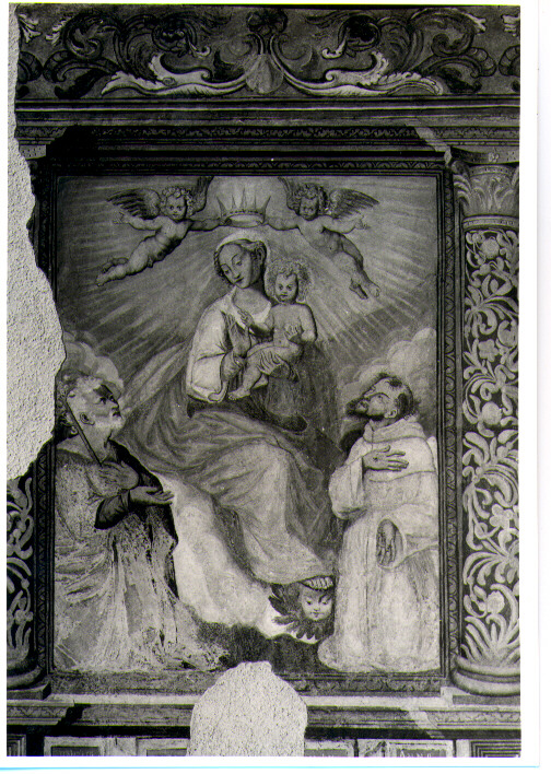 Madonna con Bambino e Santi (dipinto) di Todisco Giovanni (bottega) (sec. XVII)