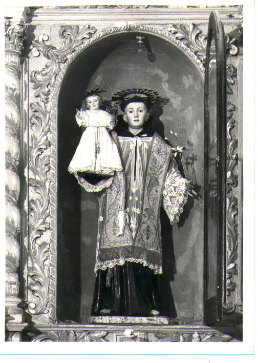 Sant'Antonio da Padova (statua, elemento d'insieme) - bottega lucana (fine/inizio secc. XVIII/ XIX)
