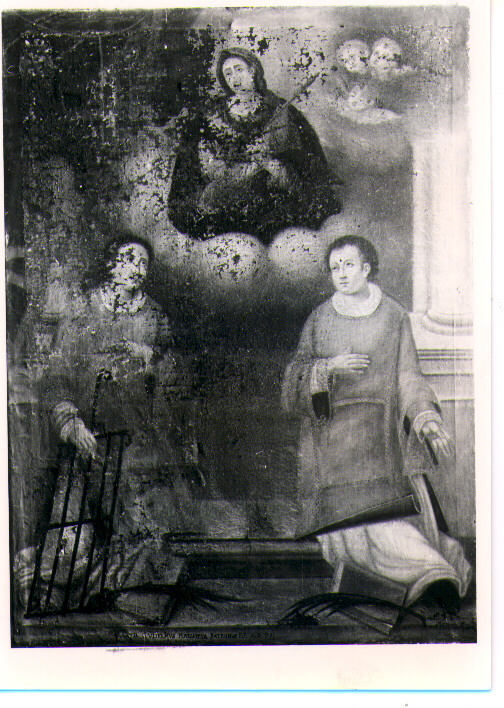Madonna Addolorata, San Lorenzo e Santo Stefano (dipinto) di De Oliva Nicola (sec. XVIII)