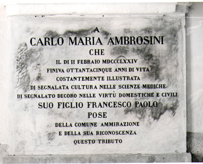 lapide tombale - bottega Italia meridionale (sec. XIX)