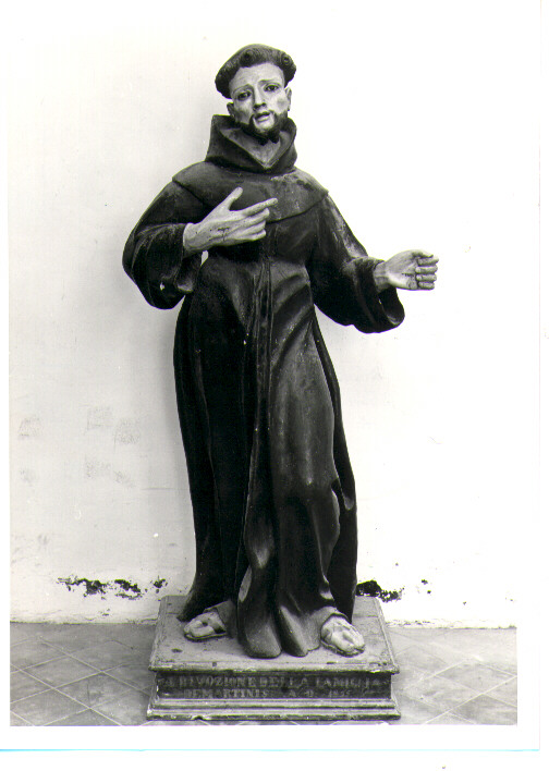 San Francesco d'Assisi (scultura) - bottega lucana (metà sec. XIX)