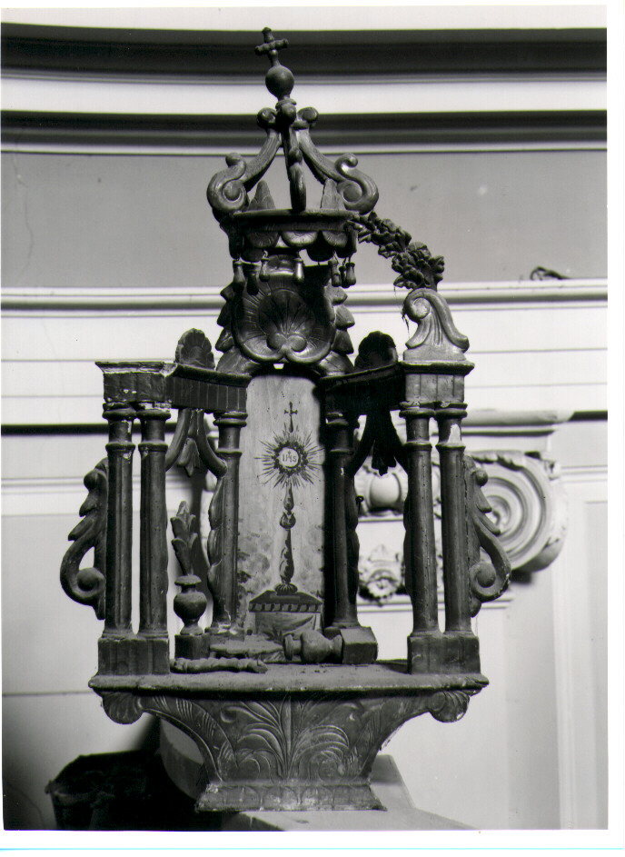 tronetto per esposizione eucaristica - bottega lucana (seconda metà sec. XVIII)